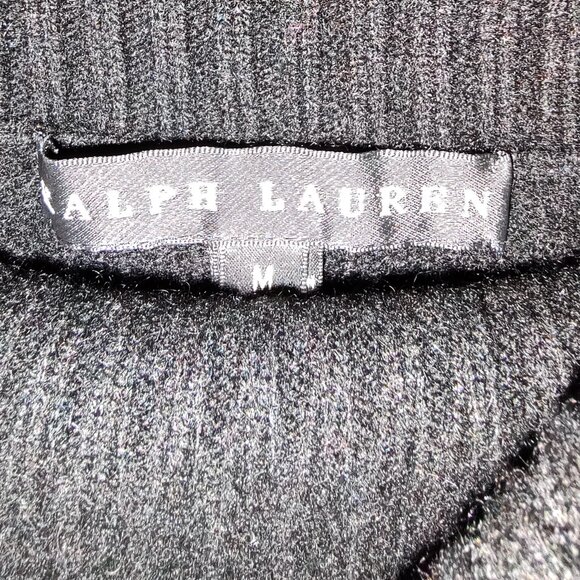 RALPH LAUREN BLACK LABEL CASHMERE SWEATER ROLL COLLAR BATEAU NECK SLIM FIT SZ M - Picture 3 of 11